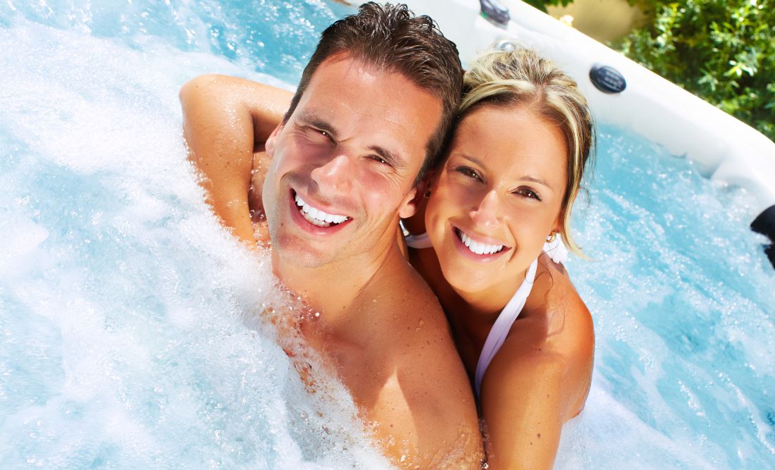 Wellness spa couple jacuzzi travel by kurhan can stock photo